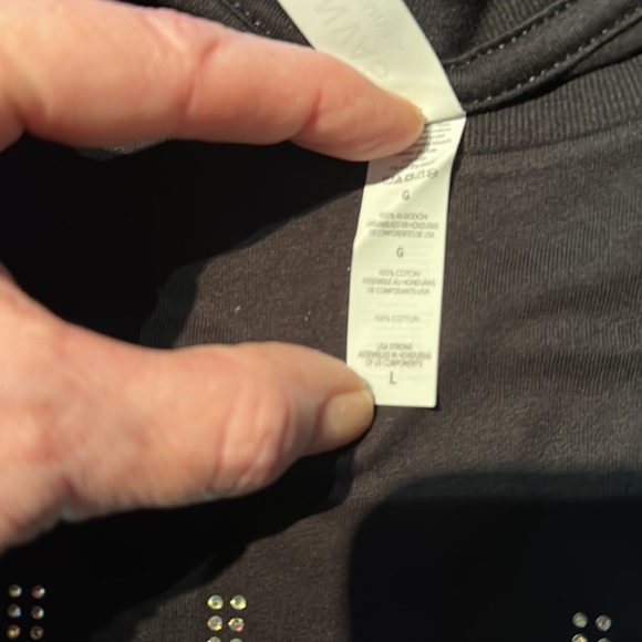 #unbothered Black Bling Tshirt New Sz L - Picture 3 of 3